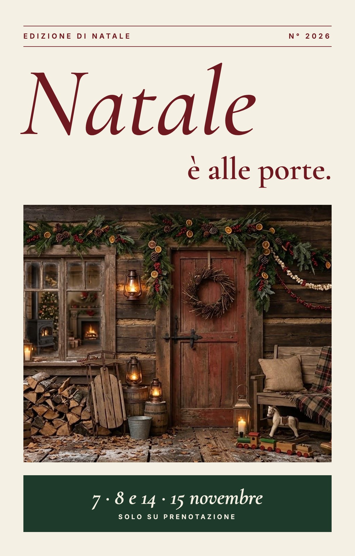 Natale √® alle porte: il set di Natale 2026, il 7 e 8 e il 14 e 15 novembre su prenotazione